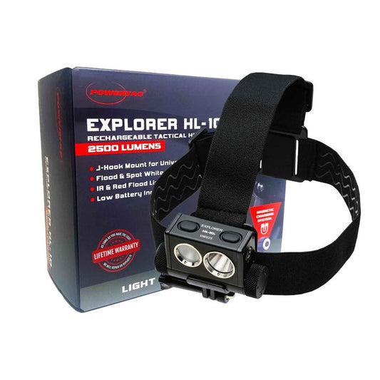 Explorer HL-10 - 2,500 Lumen White/Red/IR Headlamp